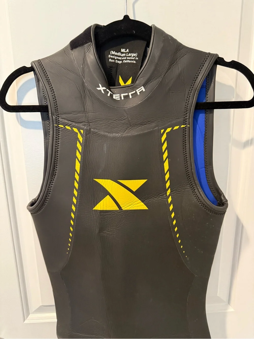 Xterra Men's Triathlon Wetsuit Sleeveless - Black & Yellow